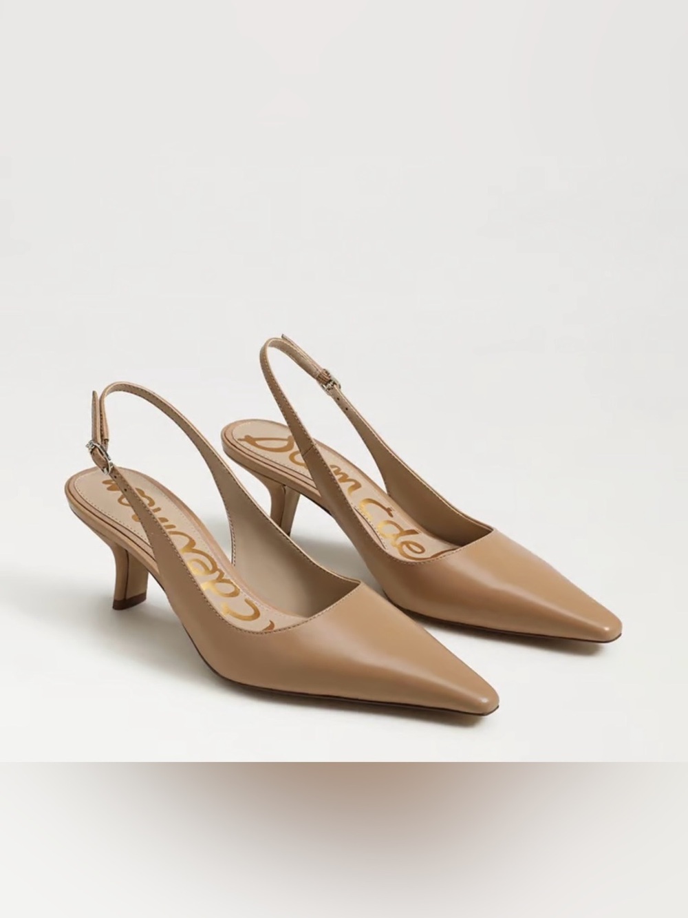 Sam Edelman Bianka Slingback Pump French Sand Leather 8.5 Never Worn
